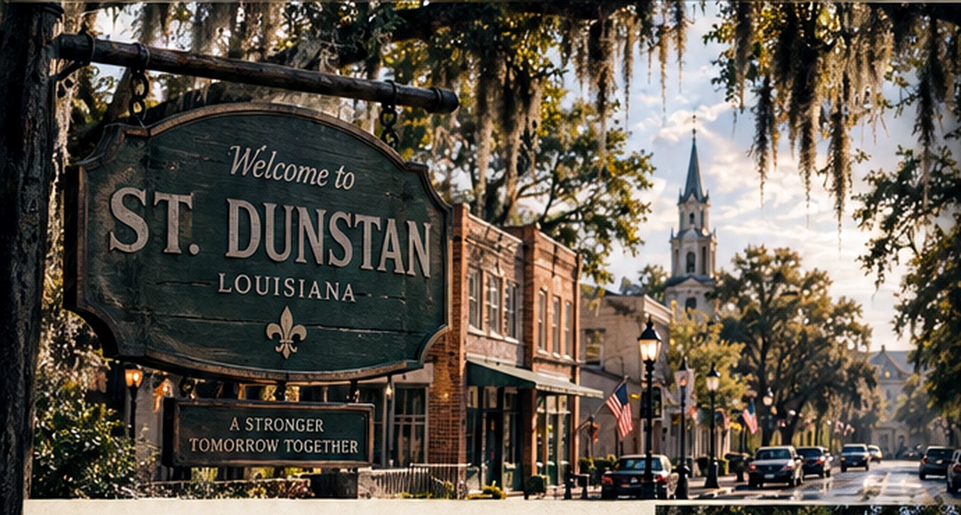 Centre-ville de St. Dunstan en Louisiane