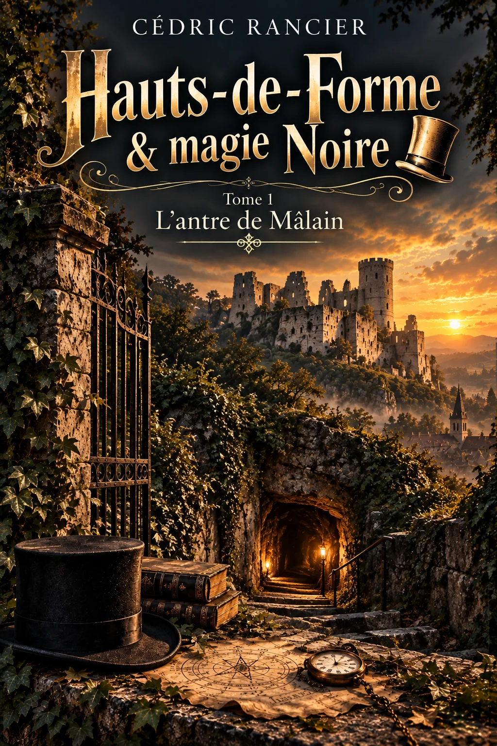 Couverture de L’Antre de Mâlain — Hauts-de-Forme & Magie Noire tome 1